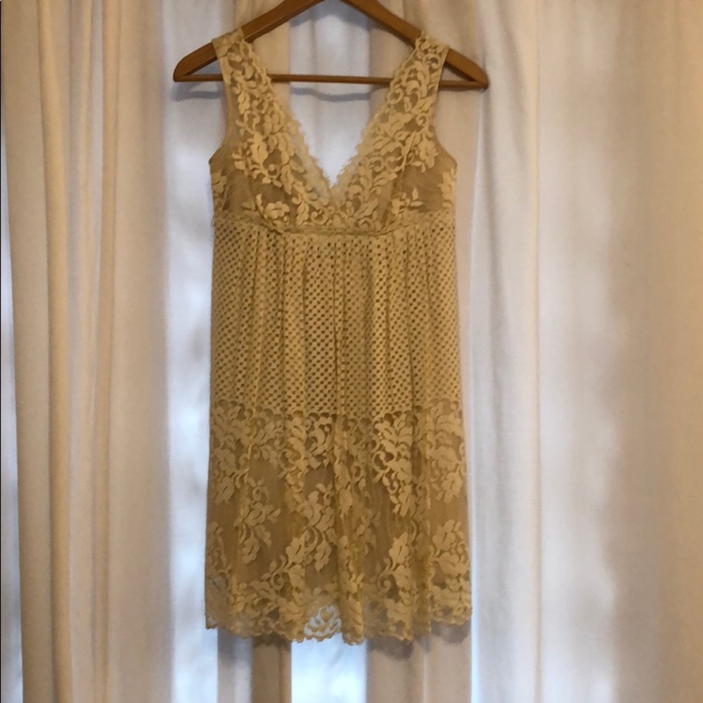 BCBG Lace Empire Waist Dress